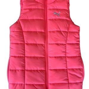 Puma Kids Coral Pink Puffer Vest